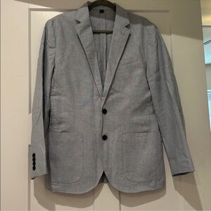 J. Crew Light Blue-Gray Linen Blazer